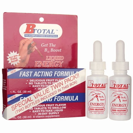 Sublingual B-Total Twin Pack Liquid Energy 2 oz
