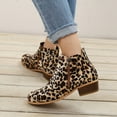 thumbnail image 4 of Nmnitkp Boots for Women Premium Material Leopard Print Shoes for Women Soft, Non-Smelly Feet Women's Ankle Boots Thick Heel Low Heeled Booties for Women, 4 of 9