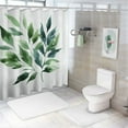 thumbnail image 6 of GOSMITH Banana Leaves Decorative Watercolor Green Leaves Banana Tree Tropical Plant Shower Curtain White, 6 of 6