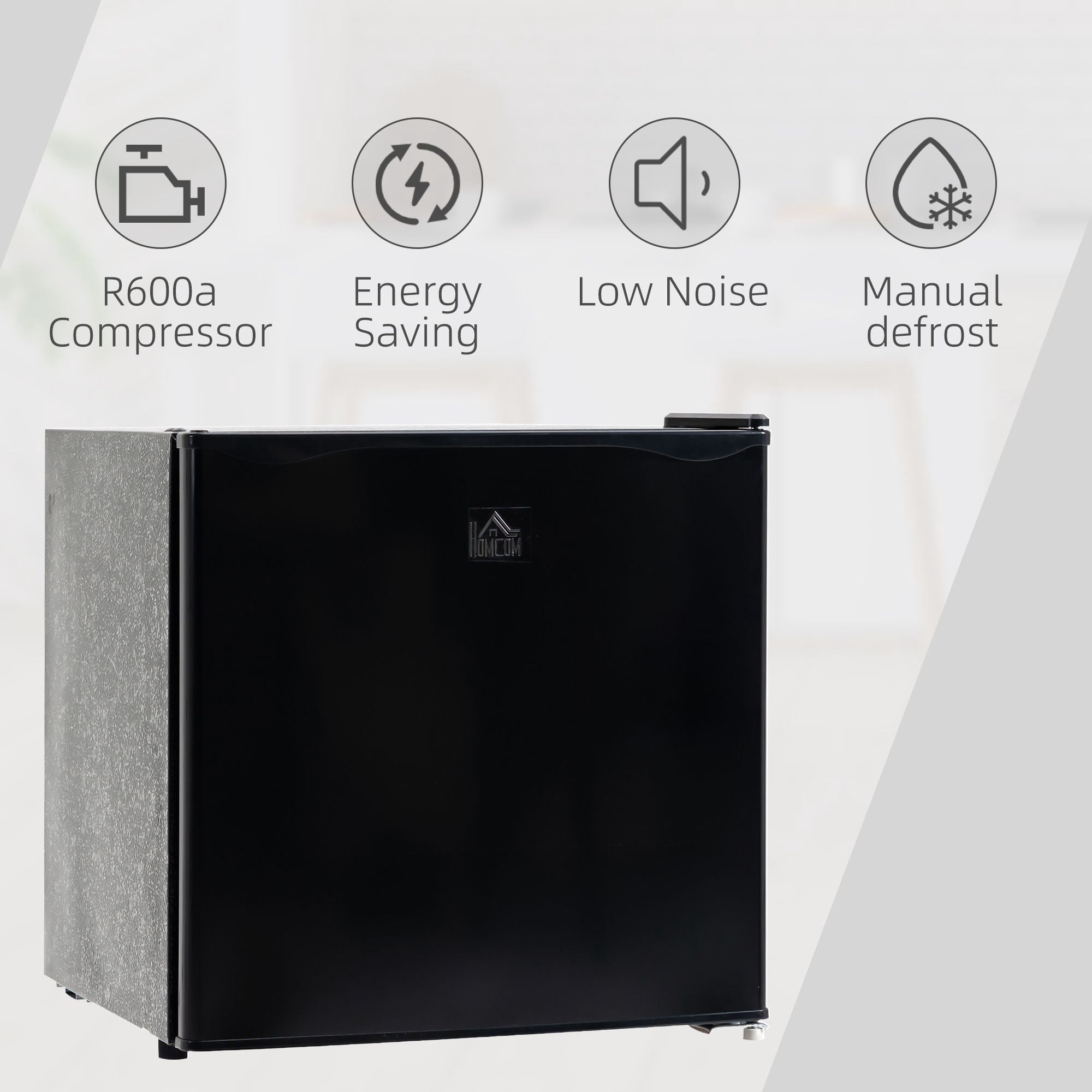 1.1 Cu Ft Compact Upright Freezer for Countertop, Reversible Door & Adjustable Shelves, Ideal for Dorm, Office, or Home Use in Black