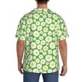 thumbnail image 5 of Xecao offers the Daisies Flowers for Men's Casual Short-sleeved Shirt, a button-up collared shirt with a pocket, perfect for beach vacations and yacht travel in the Small size., 5 of 7