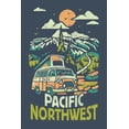 thumbnail image 4 of Pacific Northwest, Distressed Vector, Mountain Scene Camper Van (19x27 inches, Premium 500 Piece Jigsaw Puzzle for Adults and Family, Made in USA), 4 of 4