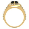 thumbnail image 4 of Halo Engagement Ring for Women - 2.03ct Natural Onyx in 18K Yellow Gold Promise Ring, 4 of 6
