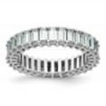 thumbnail image 2 of Auriga Fine Jewelry 14K White Gold Emerald-cut D E F Pure Light Moissanite Eternity Band for Women Size 7, 2 of 6