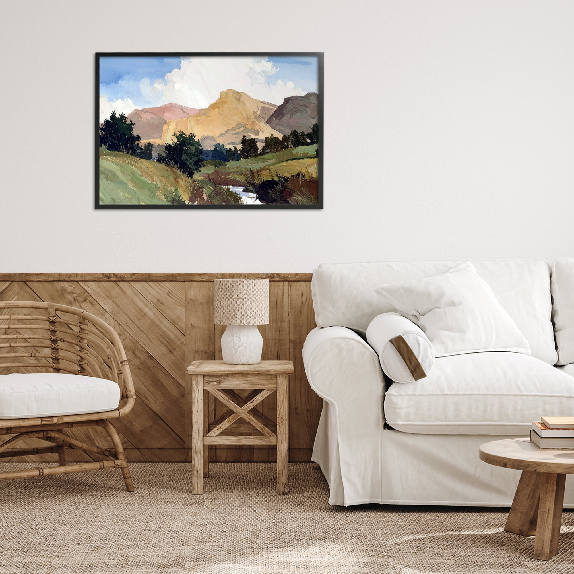 Stupell Industries River Mountain Divide Black Framed Giclee Art, design by Alonza Saunders
