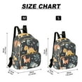thumbnail image 2 of FORMRS Mini Backpack Purse for Women Quilted Travel Daypack Casual Shoulder Bag, Orange Dinosaur, 2 of 7