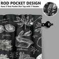 thumbnail image 4 of Kitchen Food Cooking Chef 3-Piece Kitchen Curtains Set Kitchen Curtains Sets with Valance for Windows Rod Pocket Machine Washable Kitchen Decor Decorations (54"x18"+2x27.5"x24"), 4 of 6