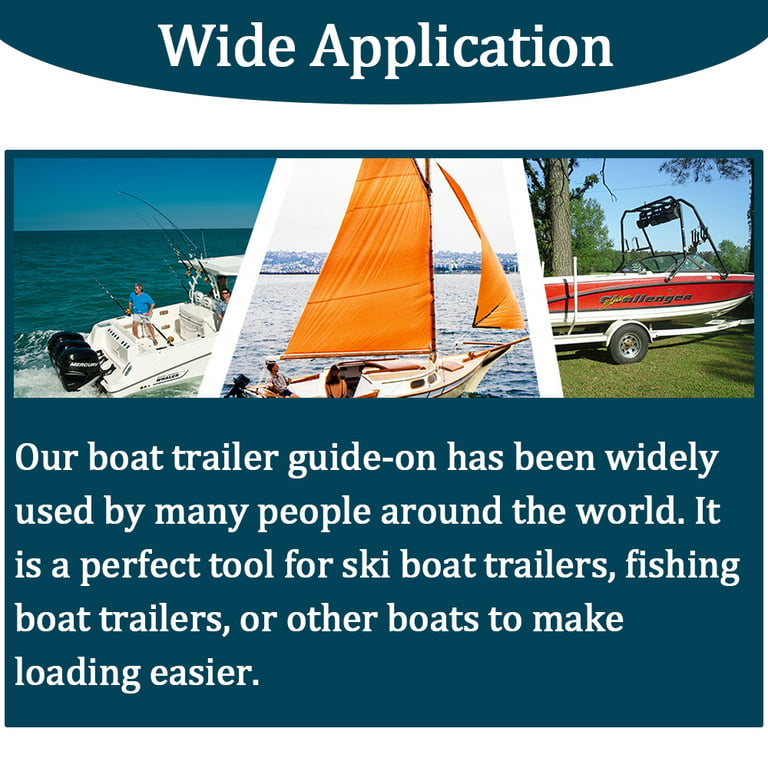 Kojem 24 in. Boat Roller Trailer Guide-On Pontoon Bunk Board Heavy Duty Steel Galvanized Surface w/ Carpet-Padded Boards for Ski Boat Fishing Boat or