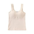 thumbnail image 2 of Girls Longline Bras Pullover Lightweight No Underwire Padded Bralettes 8-12 Years Tweens Kids Solid Comfort Built in Bra Underwear Cami Tops, 2 of 3