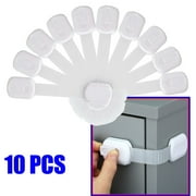 10 PCS White Baby Locks Child Safety Cabinet Proofing Cabinet Drawer Door Latches Baby Proof Drawer Locks Baby Proofing Baby Cabinet Safety Latches