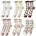 thumbnail image 2 of Women Sheer Socks Cute - 6 Pairs Ruffle Thin Breathable Mesh Socks Crew Socks, 2 of 10