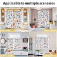 thumbnail image 6 of Purple Flower Kitchen Curtains 63 Inch Length, Retro Country Flower Spring Leaf Botanical Grommet Top Bedroom Living Room Curtains, Light Filtering Cafe Curtain Drapes 2 Panels Set 104''x63'', 6 of 9