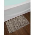 thumbnail image 2 of Floral Bath Mat, Continuous White Flowers Branches on Dark Tone Background, Plush Bathroom Decor Mat with Non Slip Backing, 29.5" X 17.5", Brown Yellow, by Ambesonne, 2 of 2