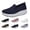 Dark Blue, variant on RotHome Orthopedic Walking Shoes for Women, Breathable Woven Slip-On Sneakers with Arch Support, Non-Slip Sole Comfortable Nursing Shoes for Standing All Day