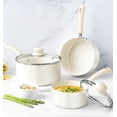 thumbnail image 5 of MICHELANGELO Nonstick Saucepan with Lid, Ceramic Sauce Pan Sets, Easy to Clean Sauce Pans, Multi-Purpose Cooking Pots, 1QT & 2QT & 3QT, Black, 5 of 7