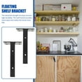 thumbnail image 3 of HEALEEP 1Set Black Floating Shelf Bracket Wall Mounted Board Support for Iron, 3 of 6