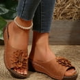 thumbnail image 2 of ATENAR Women Sandals Fashion Solid Color Sandals for Women Outdoor Shoes Women Brown 8.5, 2 of 8