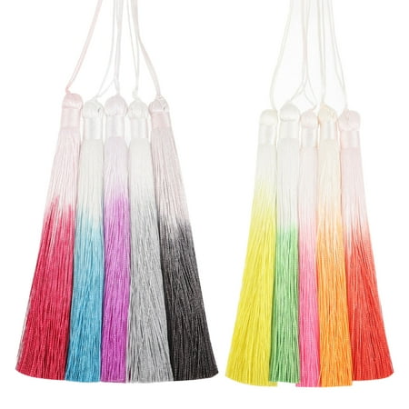 

15pcs Colorful Macrame Pendant Jewelry Ornament Diy Decor Color Gradient Hanging Charm