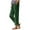 Army Green, variant on Mgmyaa Womens Casual Pants Elastic Waist Straight Leg Lounge Pants Summer Ruffle Trouser with Pockets