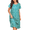 Green Flower, variant on Women Short Sleeve Nightgown with Pockets Button Front House Dresses Floral Print Mumu Dress, S-4XL