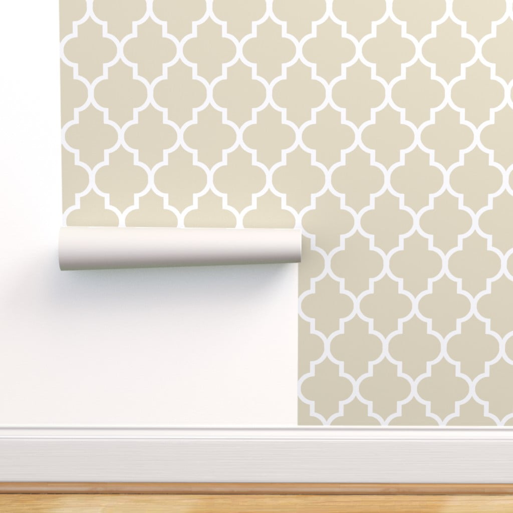 Peel-and-Stick Removable Wallpaper Moroccan Quatrefoil Modern Ogee