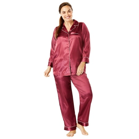 

Amoureuse Women s Plus Size The Luxe Satin Pajama Set Pajamas