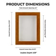 thumbnail image 4 of 24x30 Shadow Box Frame Light Brown Wood | With a 3/4" Usable Display Depth | Includes a White Real, 4 of 6