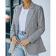 thumbnail image 3 of Blazer de cuello vuelto, Blazer ajustado, Blazer ajustado largo, Blazer de manga larga, Construcción resistente, 3 of 6