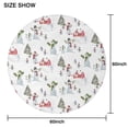 thumbnail image 6 of White Christmas Snowman Pattern Round Tablecloth 60"x60",Wrinkle Wipeable Table Cloth for Kitchen Dining Room Picnic Patio Party, 6 of 6