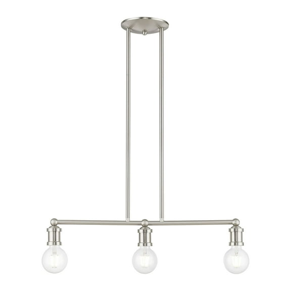 Livex Lighting - Lansdale - 3 Light Linear Chandelier In Transitional