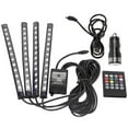 thumbnail image 1 of Scienceny Luz de tira del coche LED, 4pcs 48 LED Luz interior del coche de la música multicolor Bombillas para automóviles Scienceny VI002667-00, 1 of 6