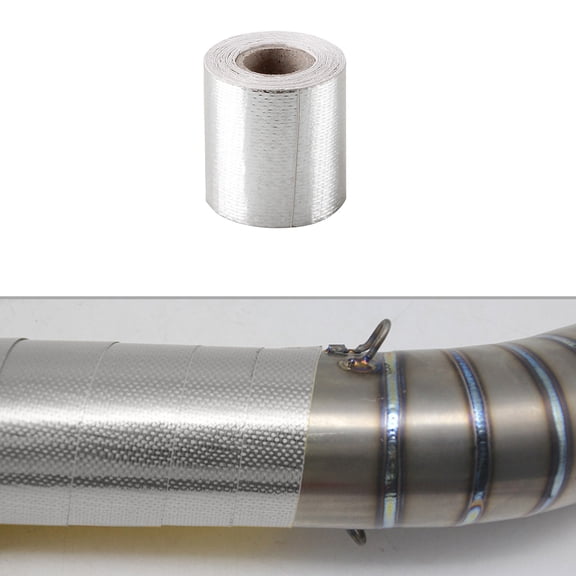Exhaust Wrap,Exhaust Wrap,Silvery Aluminum Foil Tape Heat Insulating Tin Foil Paper,Adhesive Heat Shield Reflective Tape Wrap Roll,Aluminum Foil Tape Heat Insulating(Silver)