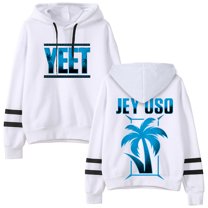 Jey Uso Yeet Logo Merch Pullover Hoodies Pocketless Parallel Bars Sleeve Streetwear Sweatshirts