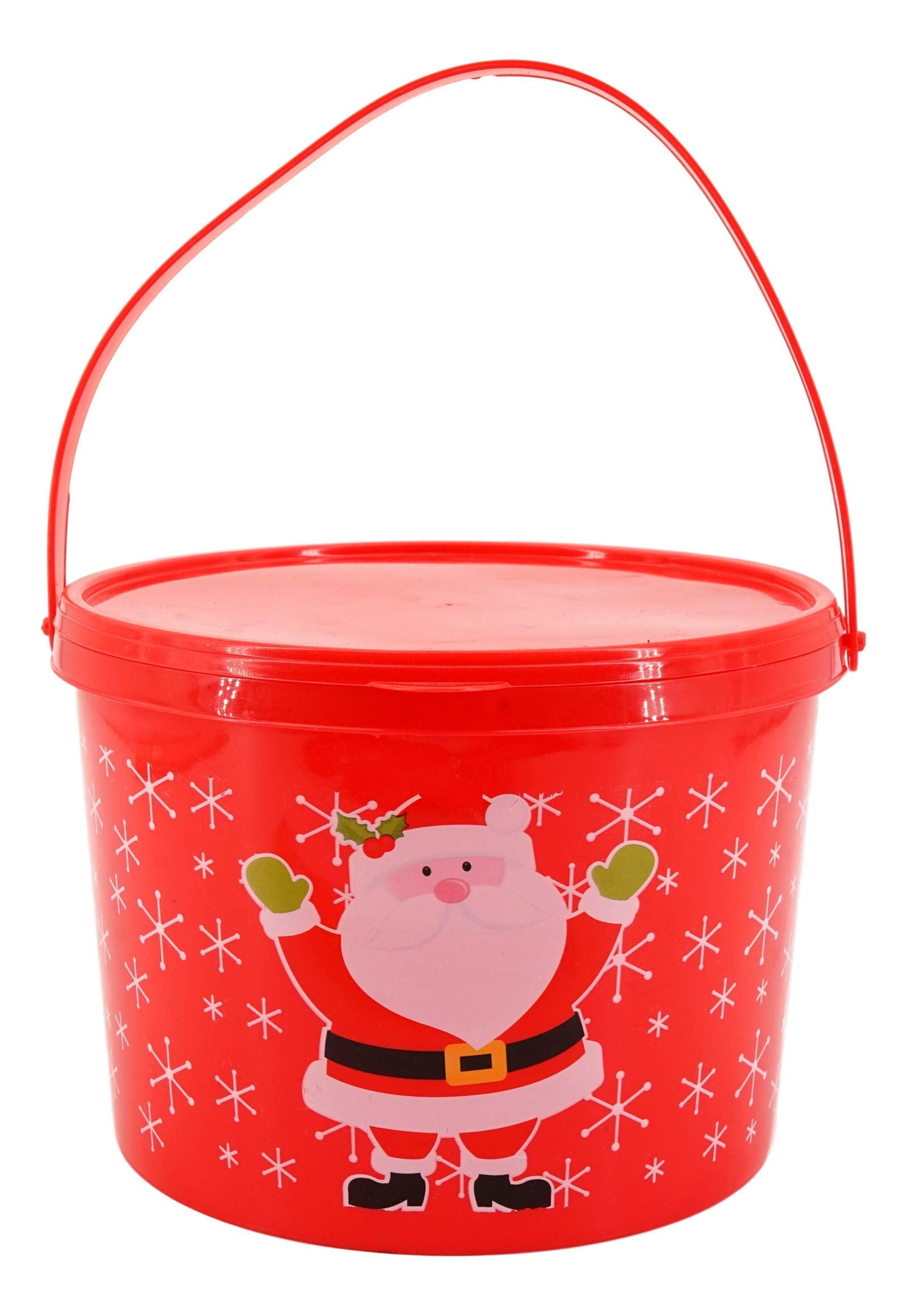 Jacor Ja'Cor Christmas Plastic Buckets with Handles, Rectangular