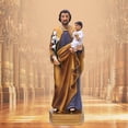 thumbnail image 1 of Estatuas de resina de Niño Jesús de 8 pulgadas Base de licencia Renacimiento Sagrada Familia Religiosa Estatuillas de oración Estante Yotijar Estatuilla de José, 1 of 10