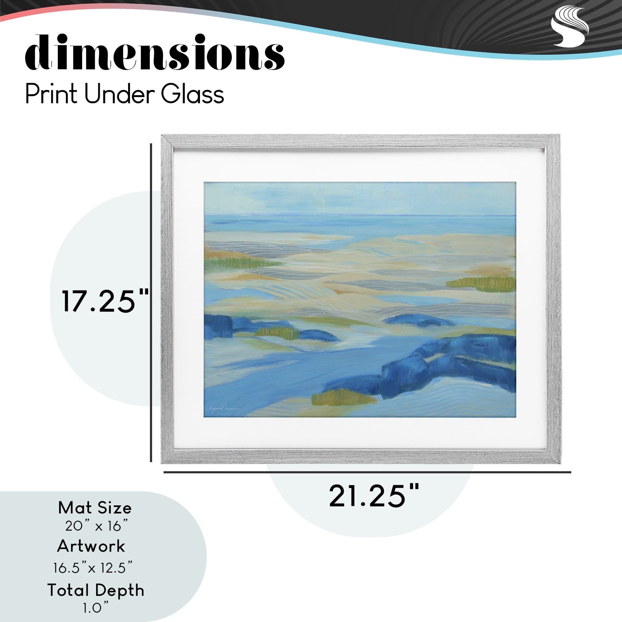 Stupell Industries Coastal Walk Among Dunes Gray Framed Print Under Glass, design by Lynn Ericson Fine Art