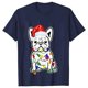 thumbnail image 3 of Camisetas divertidas de Bulldog Francés con diseño de árbol de perro, ropa femenina con gráfico de amante de los perros Y2k, ropa informal estilo Hip Hop, camisetas de manga corta, 3 of 5
