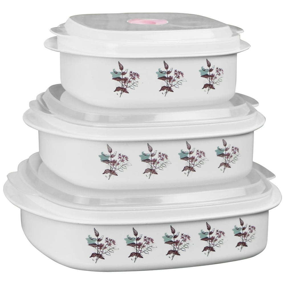 Corelle Coordinates 6-Piece Microwave Safe Cookware/Storage Set
