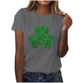 thumbnail image 1 of Mujeres Manga Corta de Verano Tops Impreso Sudadera Casual, Cuello Redondo Blusa Ligera para la Primavera Y el Verano, 1 of 4