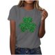 thumbnail image 1 of Mujeres Manga Corta de Verano Tops Impreso Sudadera Casual, Cuello Redondo Blusa Ligera para la Primavera Y el Verano, 1 of 4