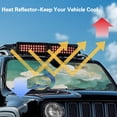 thumbnail image 4 of HUIACONG Peacock Sunshade Windshield for Jeep Wrangler,Sun Visor Windshield Shade Blocks UV Rays,Shade Heat Shield Compatible with Jeep Wrangler TJ JK JL 2/4 Door, 4 of 6