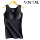 thumbnail image 2 of Chaleco de ropa interior térmica para mujer Camisola sin mangas cálida Chaleco de encaje equipado con sujetador para mujer - Negro, 2 of 5
