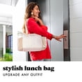 thumbnail image 3 of Fit + Fresh Copley Insulated Lunch Bag for Women, Ivory Leopard Print, 3 of 10