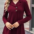 thumbnail image 4 of Weardear Womens Long Sleeve Tunic Tops for Leggings Casual Notch Collar Button Sweatshirts Pullover Shirts Tops, 4 of 7