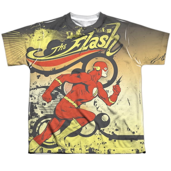 Dc Flash - Just Passing Through - Youth Short Sleeve Shirt - Medium