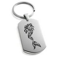 thumbnail image 1 of Stainless Steel Alluring Mermaid Engraved Dog Tag Keychain Keyring, 1 of 1