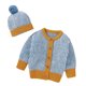 thumbnail image 1 of Gibobby Blusa Termica Blusa de punto para bebé infantil Sombrero Trajes Niñas Niños Tops Sudadera Algodón Suéter Niños Tops(Azul, 3-6 Meses), 1 of 5