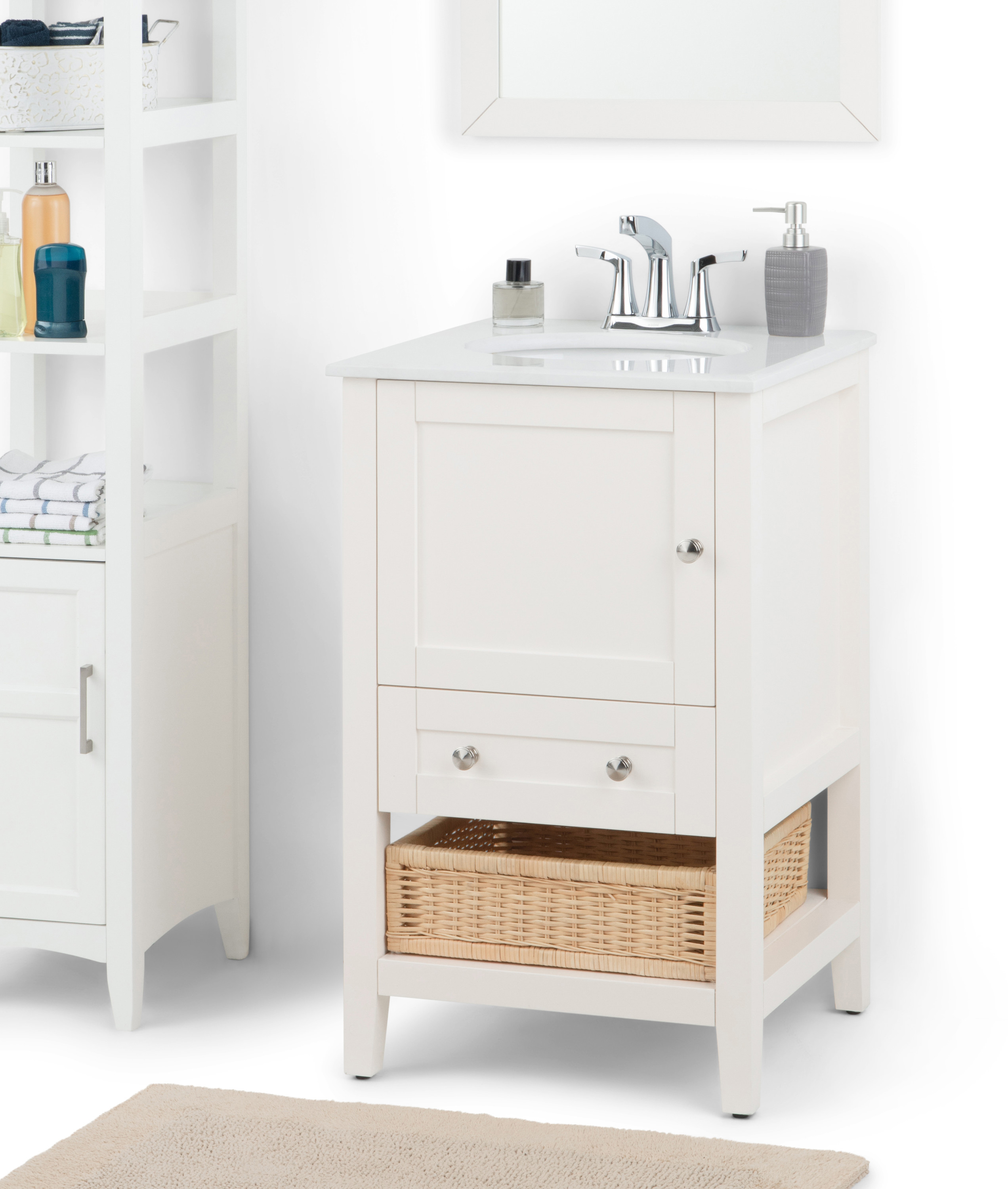 Brooklyn + Max Newbury 20 inch Contemporary Bath Vanity in Soft White