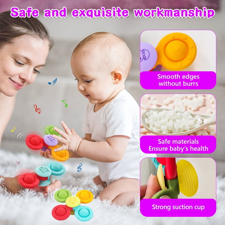 Suction Spinners Baby Baby Spinner Toys With Suction Cups - 2-in-1 ...