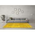 thumbnail image 3 of Ahgly Company Machine Washable Indoor Rectangle Abstract Yellow Modern Area Rugs, 7' x 10', 3 of 4